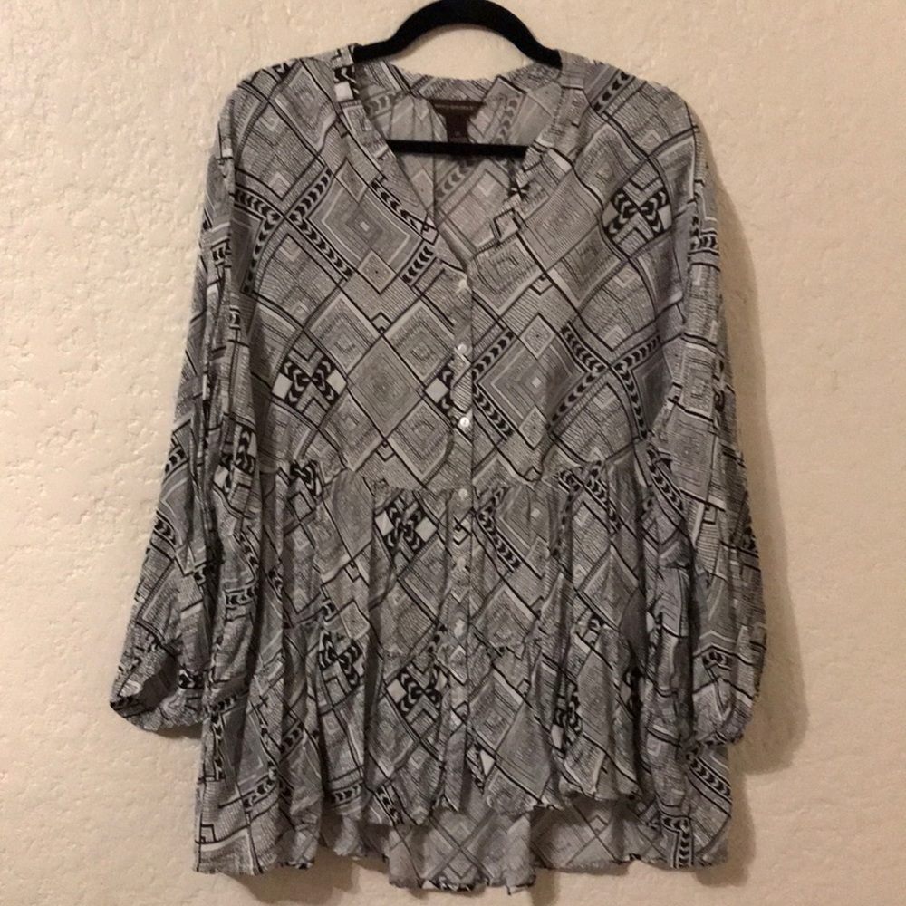 Bit & Brindle Shirt black and white. 2X